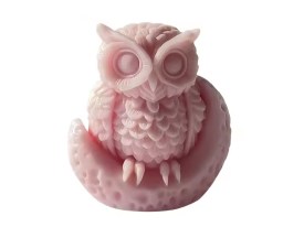 Molde silicona buho sobre luna